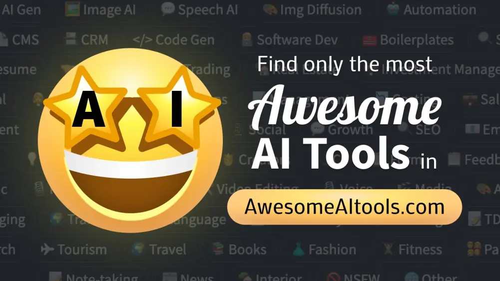 Awesome AI Tools. Find only the most awesome AI tools